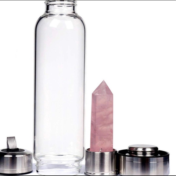 Crystal Glass Waterbottle Crystal Elixir Bottle - Picture 7 of 8